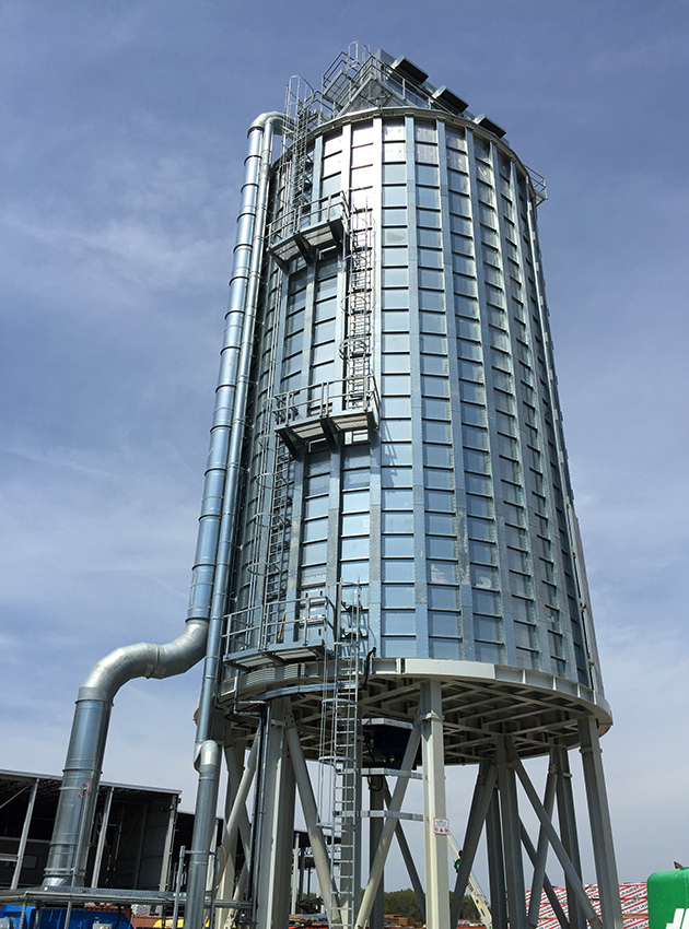 Sheet Metal Silo; R&R BETH FILTRATION project KLAUSNER LUMBER ONE, Florida